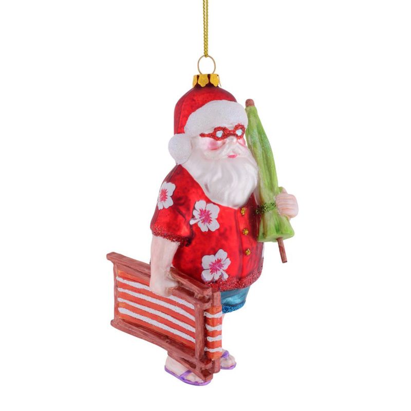 Anhänger "Santa mit Liegestuhl"