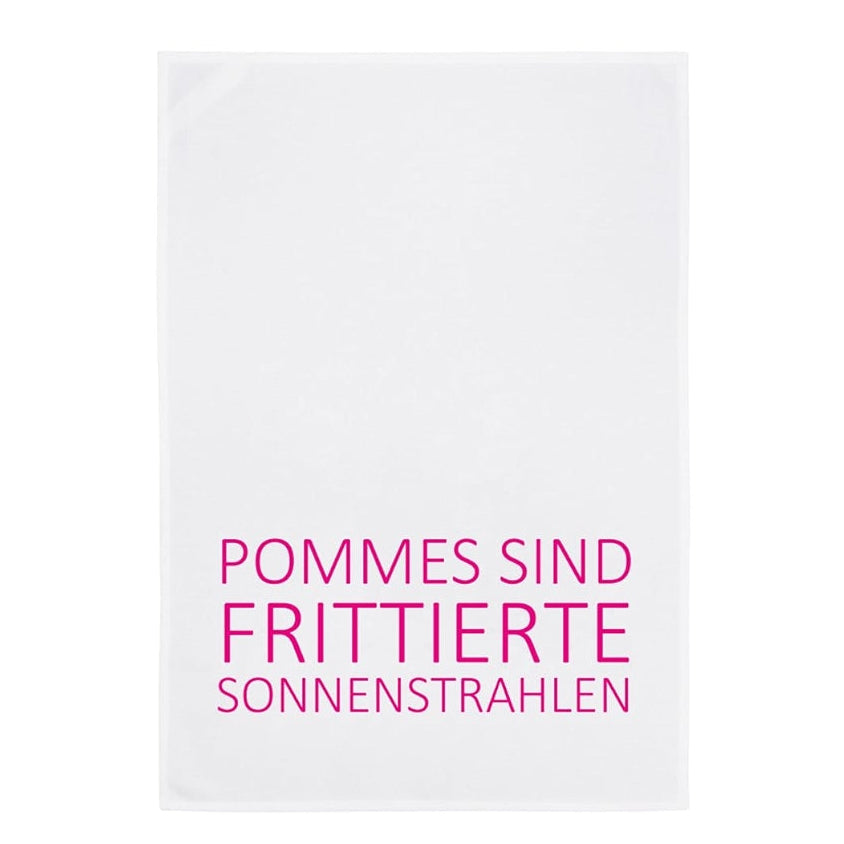 Geschirrtuch "Pommes sind Frittierte Sonnenstrahlen"