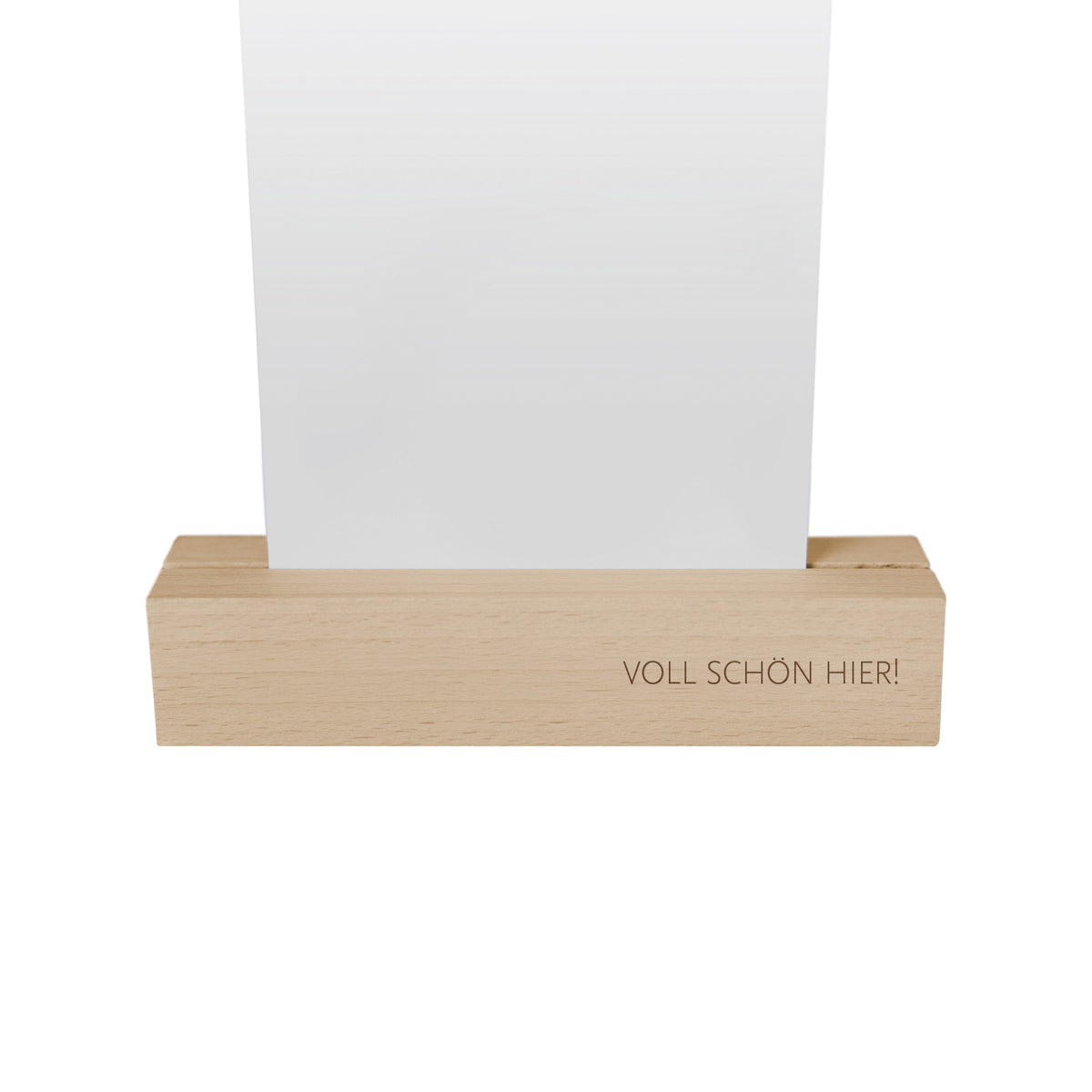 Kartenständer aus Holz "VOLL SCHÖN HIER!"
