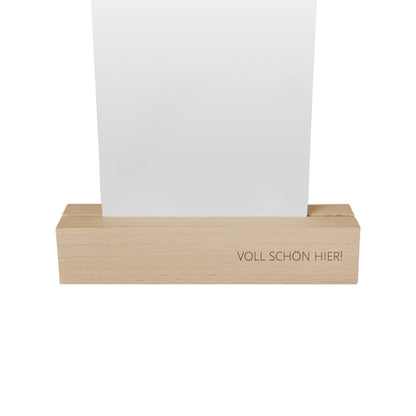Kartenständer aus Holz "VOLL SCHÖN HIER!"