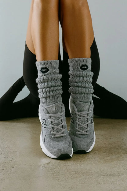 COZY KISS Socken 2er-Set, off-white & grey