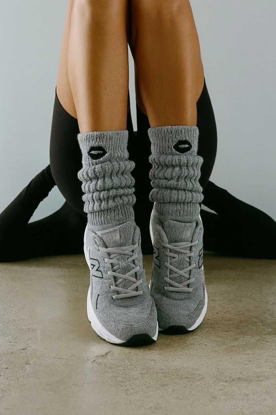 COZY KISS Socken 2er-Set, off-white & grey