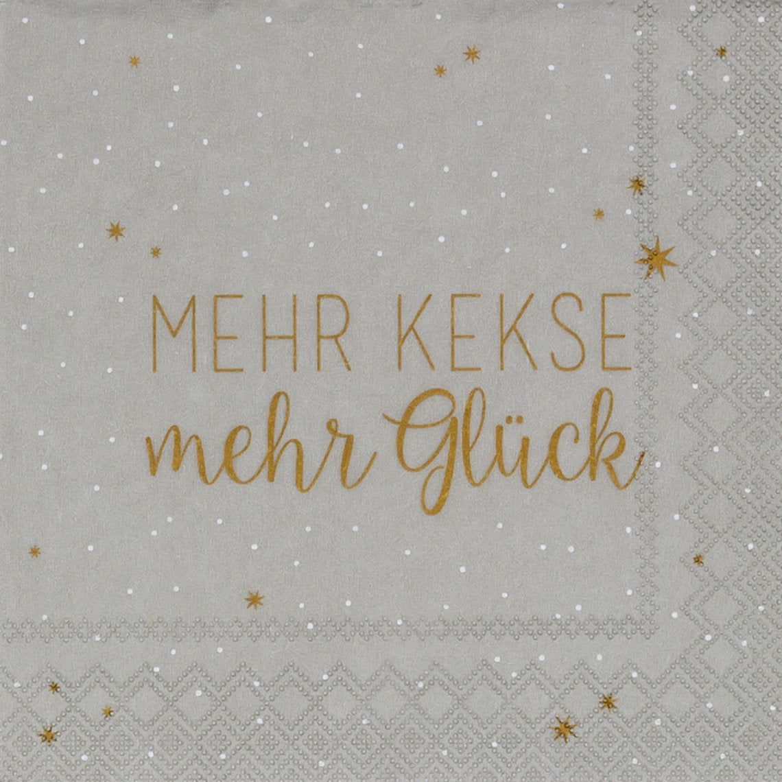 Cocktailservietten 25 x 25 cm "Mehr Kekse mehr Glück"