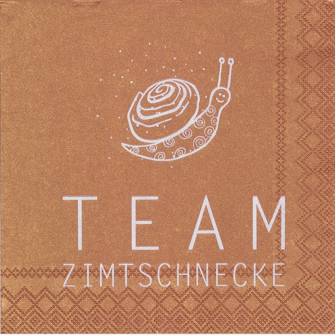 Cocktailservietten 25 x 25 cm "Team Zimtschenecke"