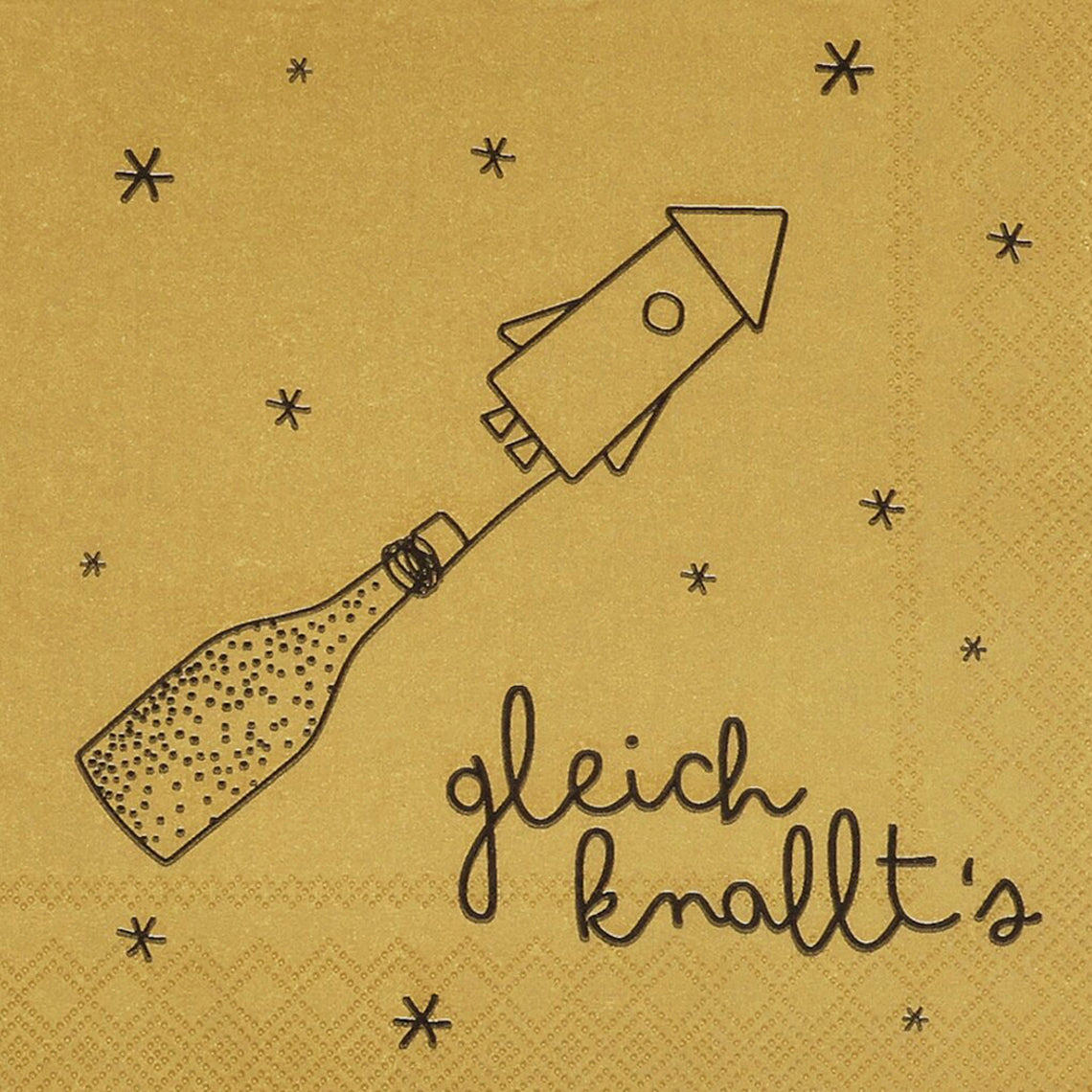 Cocktailservietten 25 x 25 cm "Gleich knallt's"