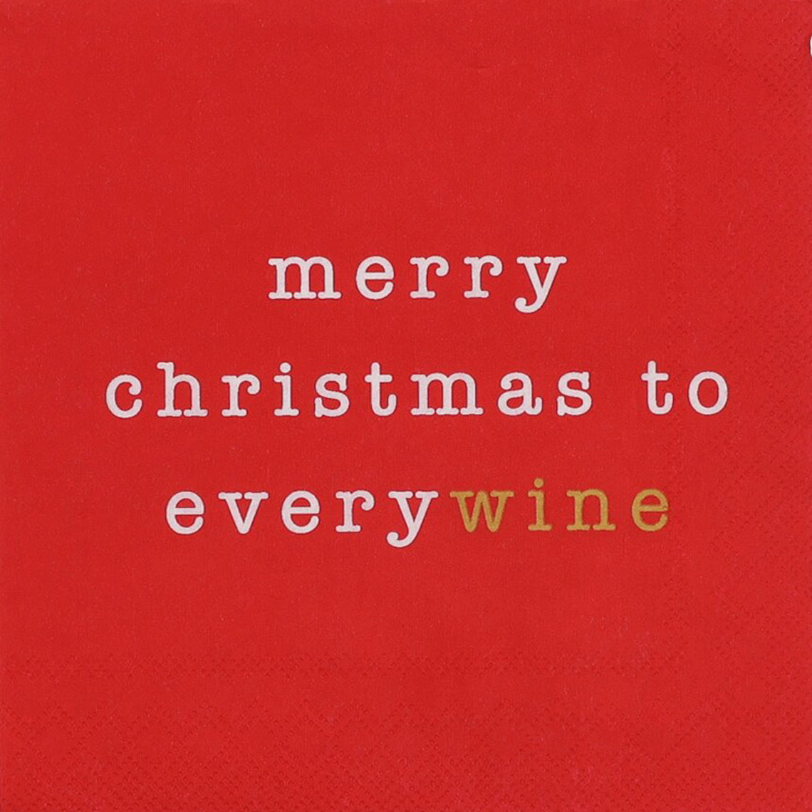 Cocktailservietten 25 x 25 cm "merry christmas to everywine"