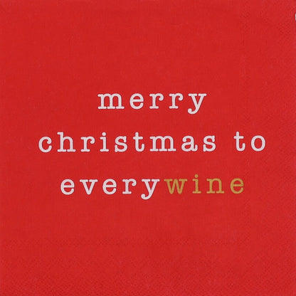 Cocktailservietten 25 x 25 cm "merry christmas to everywine"