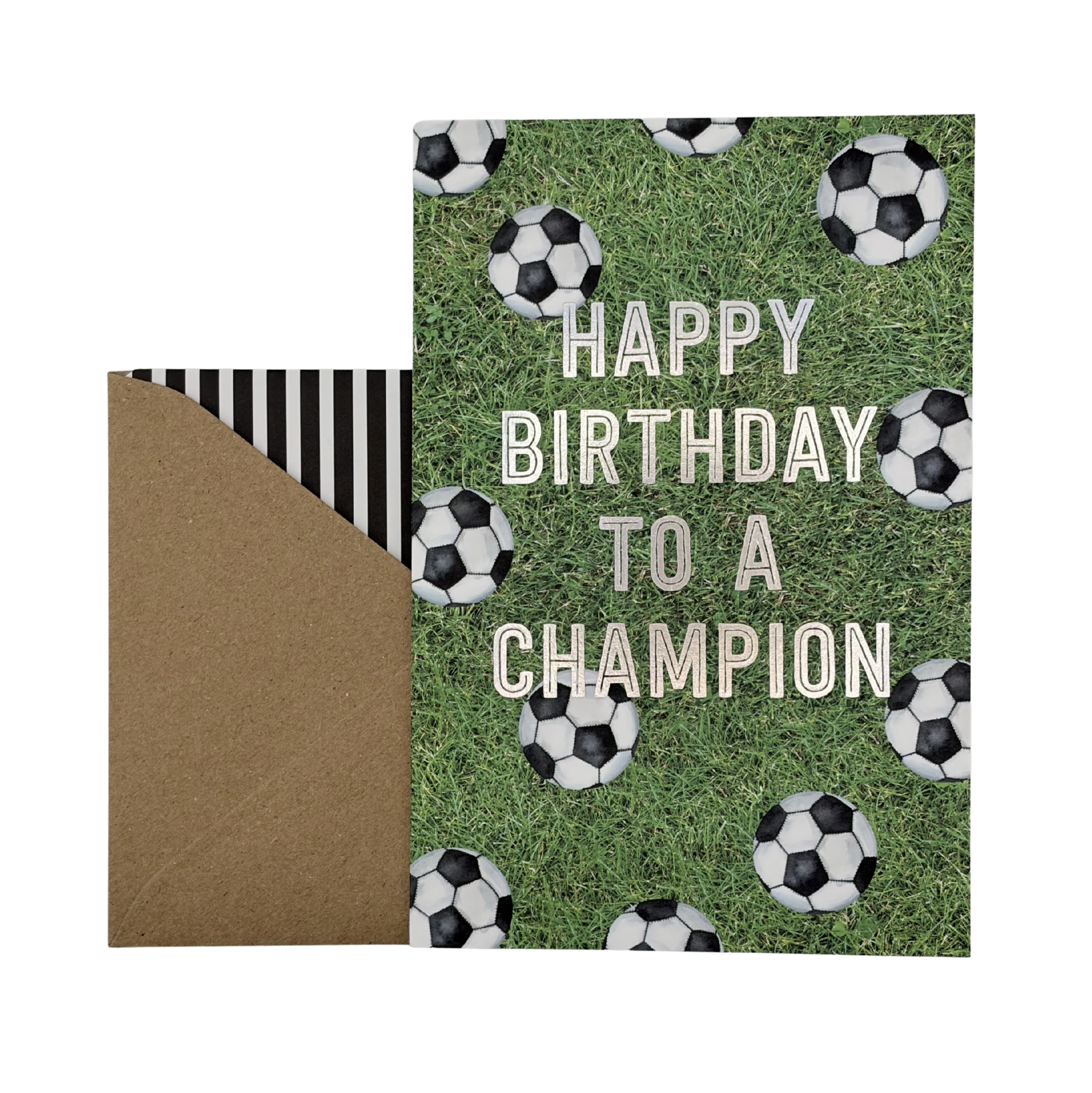 Geburtstagskarte Fußball "HAPPY BIRTHDAY TO A CHAMPION"