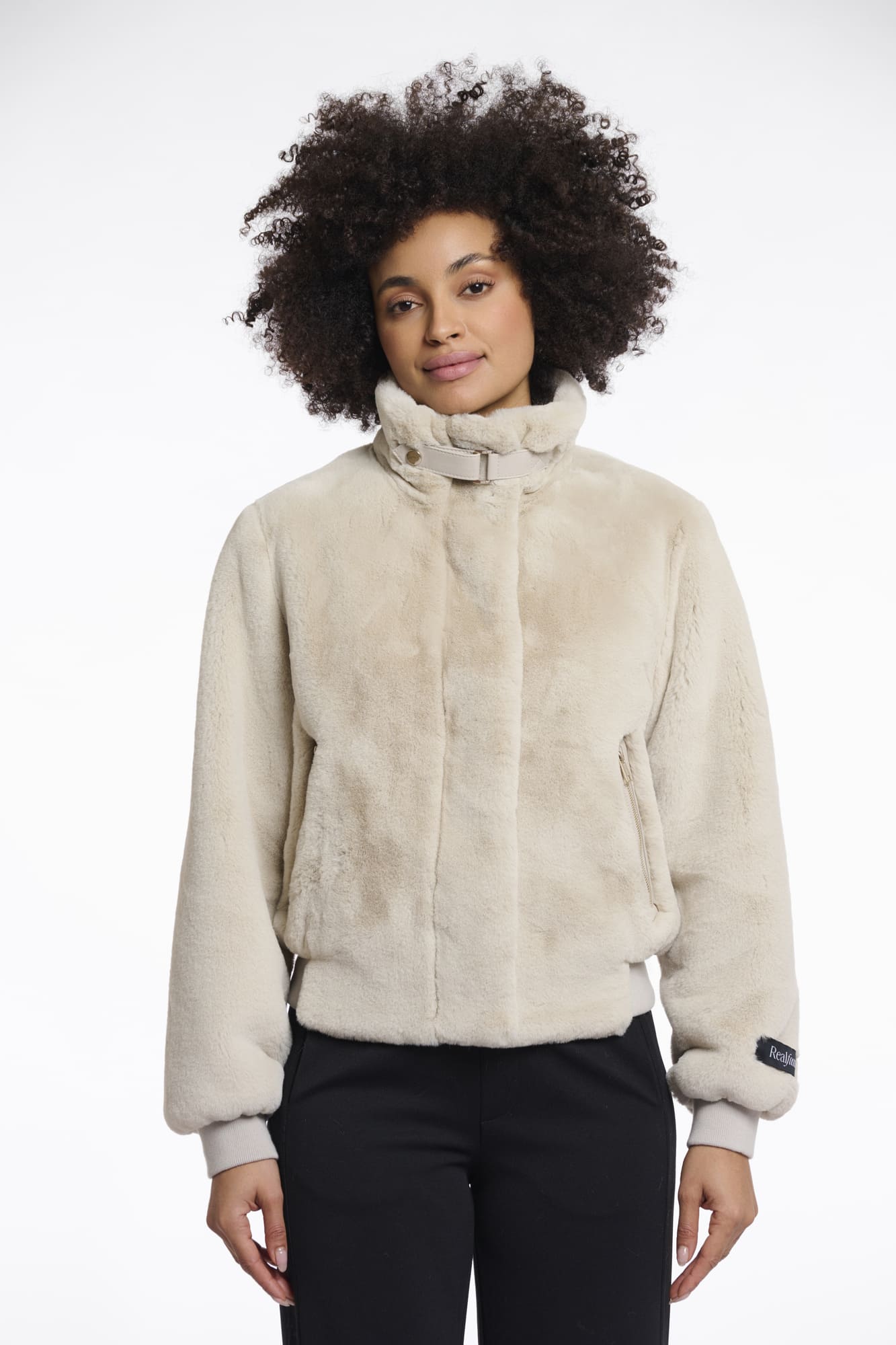 Kurze Kunstpelz Jacke Ambra
