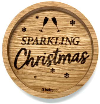 Holz Untersetzer, Sparkling Christmas