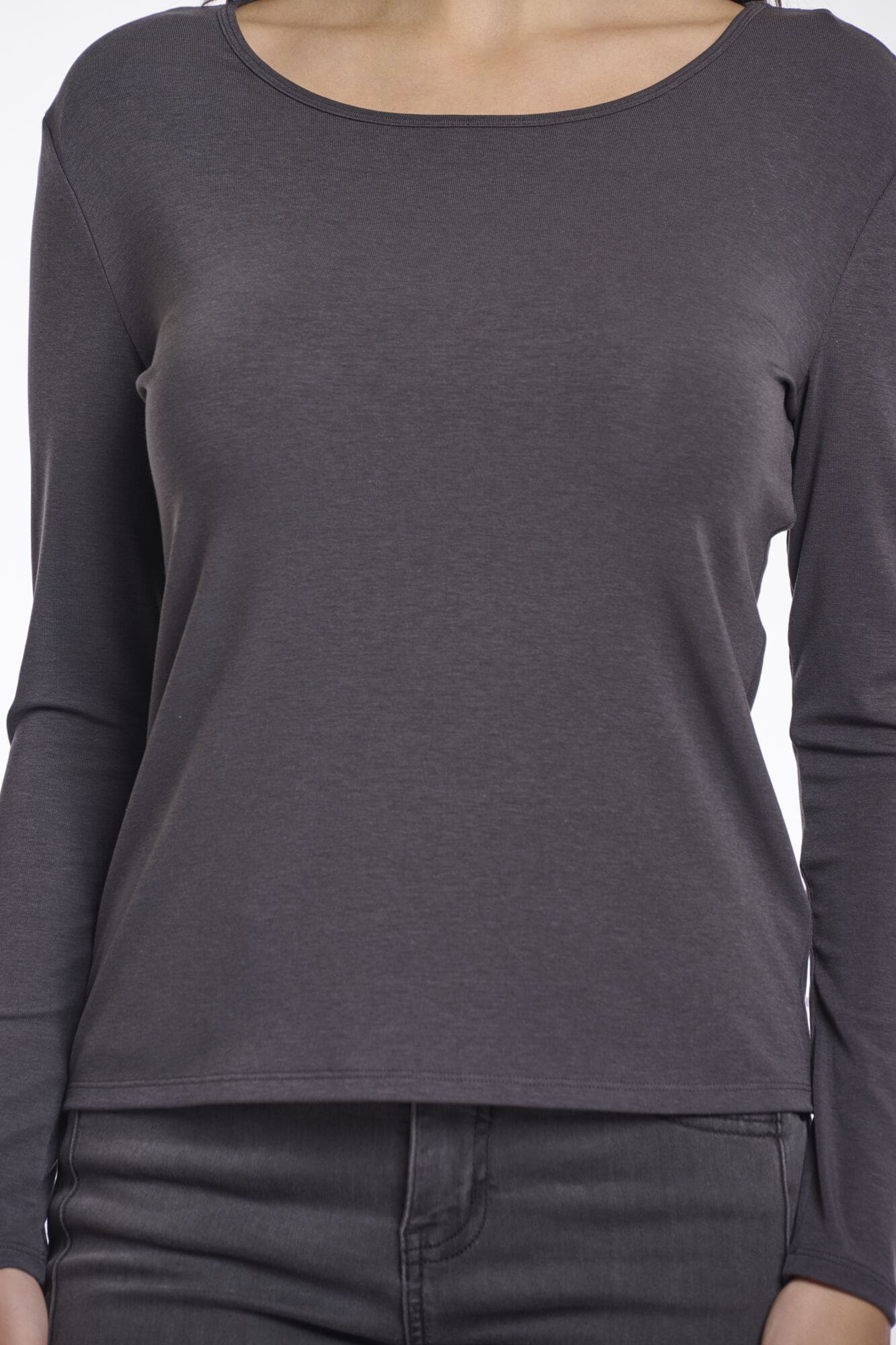 Langarmshirt Bavia dunkel grau