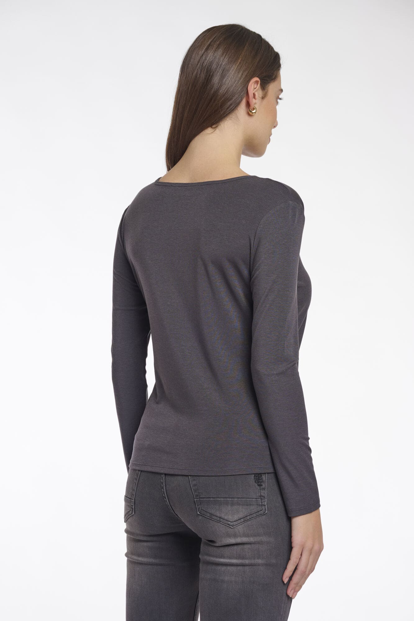 Langarmshirt Bavia dunkel grau