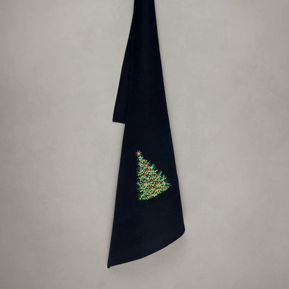 Geschirrtuch schwarz, Weihnachtsbaum