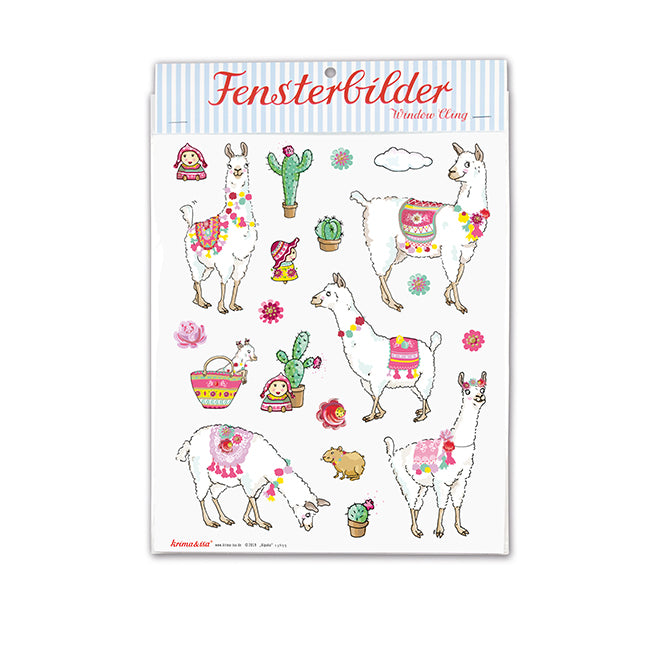 Fensterbilder Alpakas