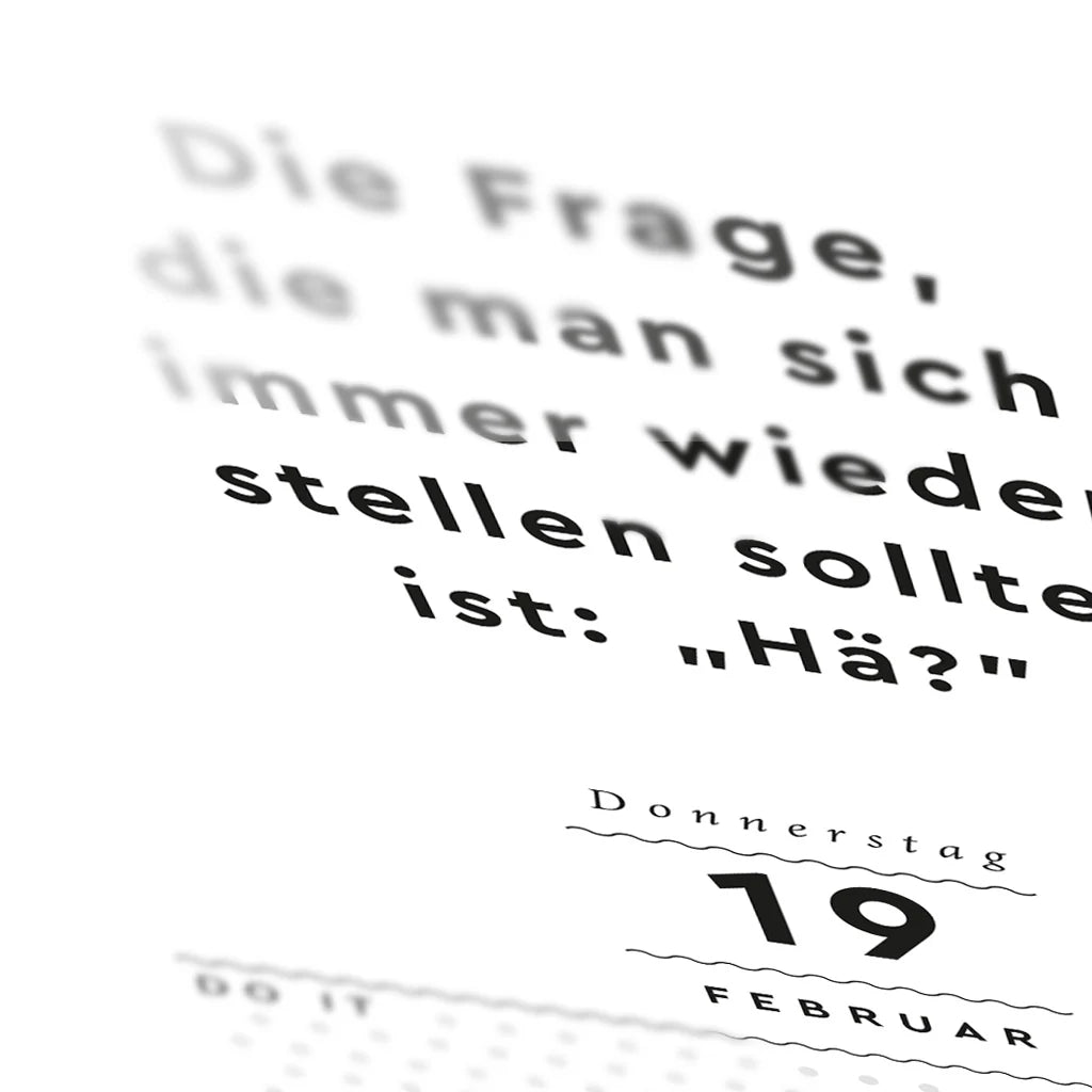 Fuck the Falten Abreißkalender 2026