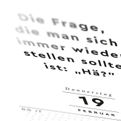 Fuck the Falten Abreißkalender 2026