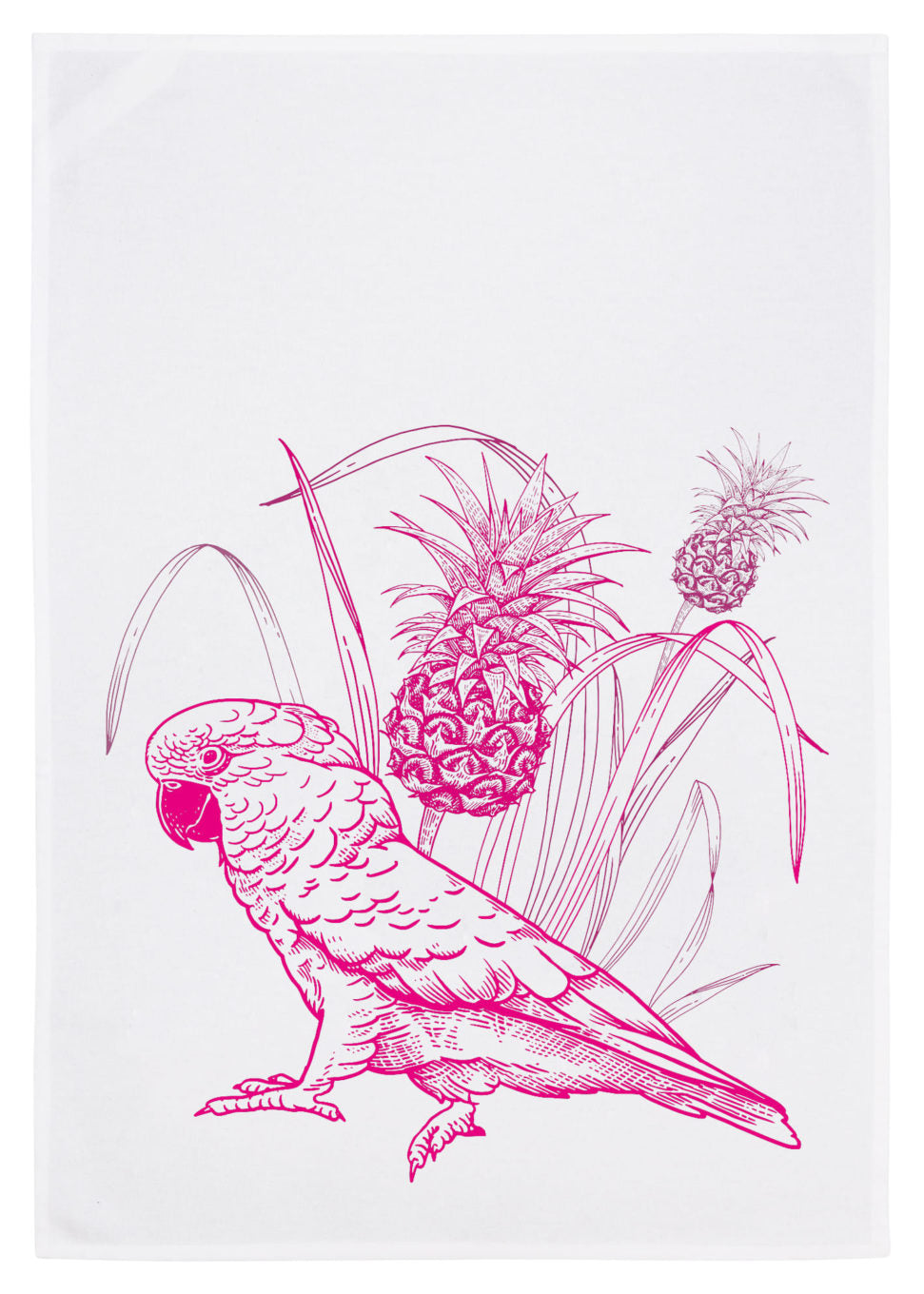 Geschirrtuch, Papagei pink
