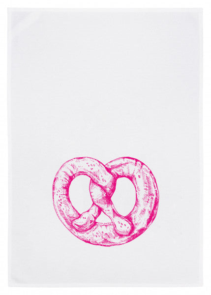 Geschirrtuch, Brezel pink