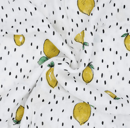 Mulltuch 2er Set Zitrone