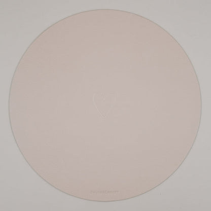 Wendbare Platzsets aus Kunstleder - Creme - ,,Wie schön, dass es dich gibt“