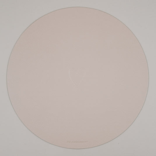 Wendbare Platzsets aus Kunstleder - Creme - ,,Wie schön, dass es dich gibt“