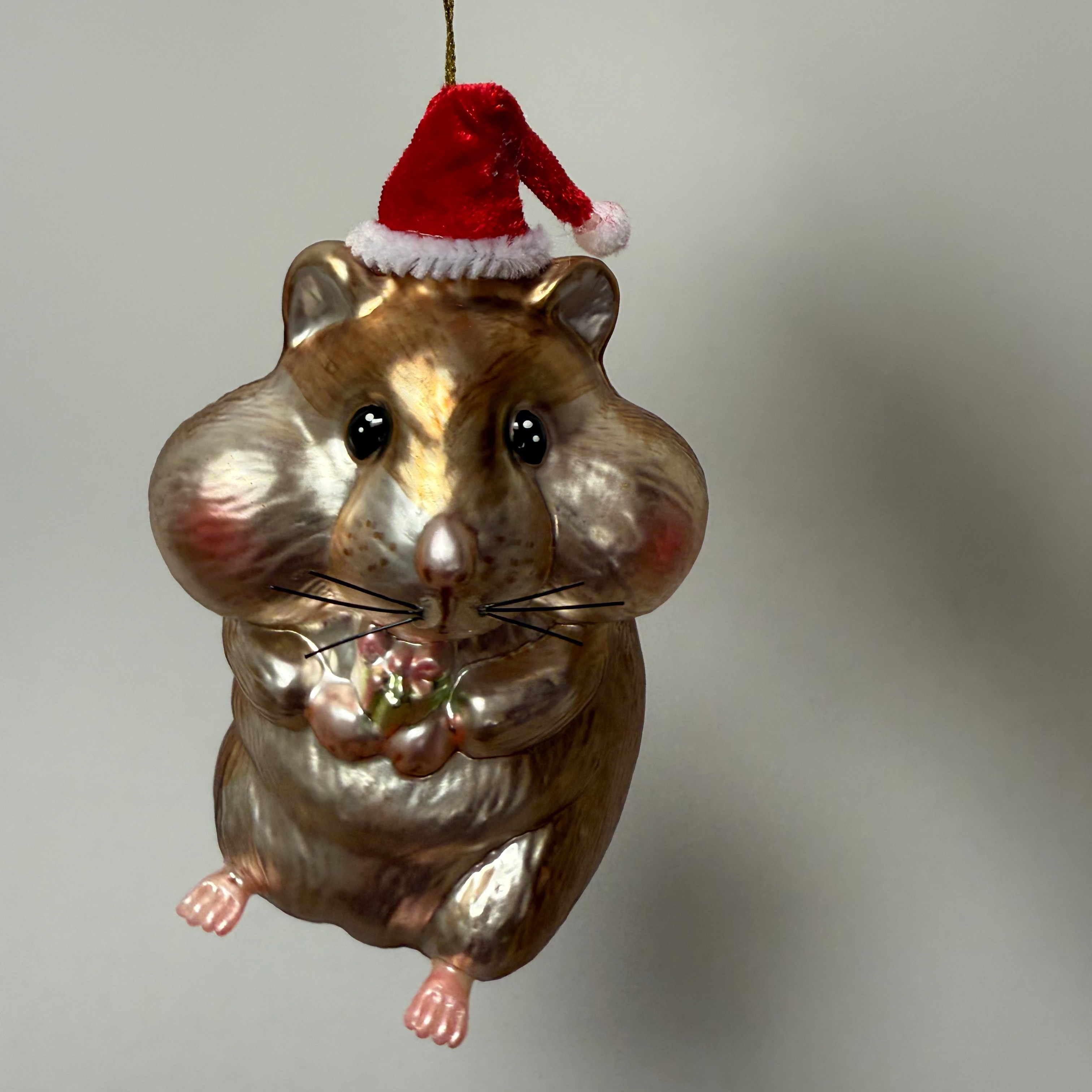 Anhänger "Hamster mit Weihnachtsmütze"