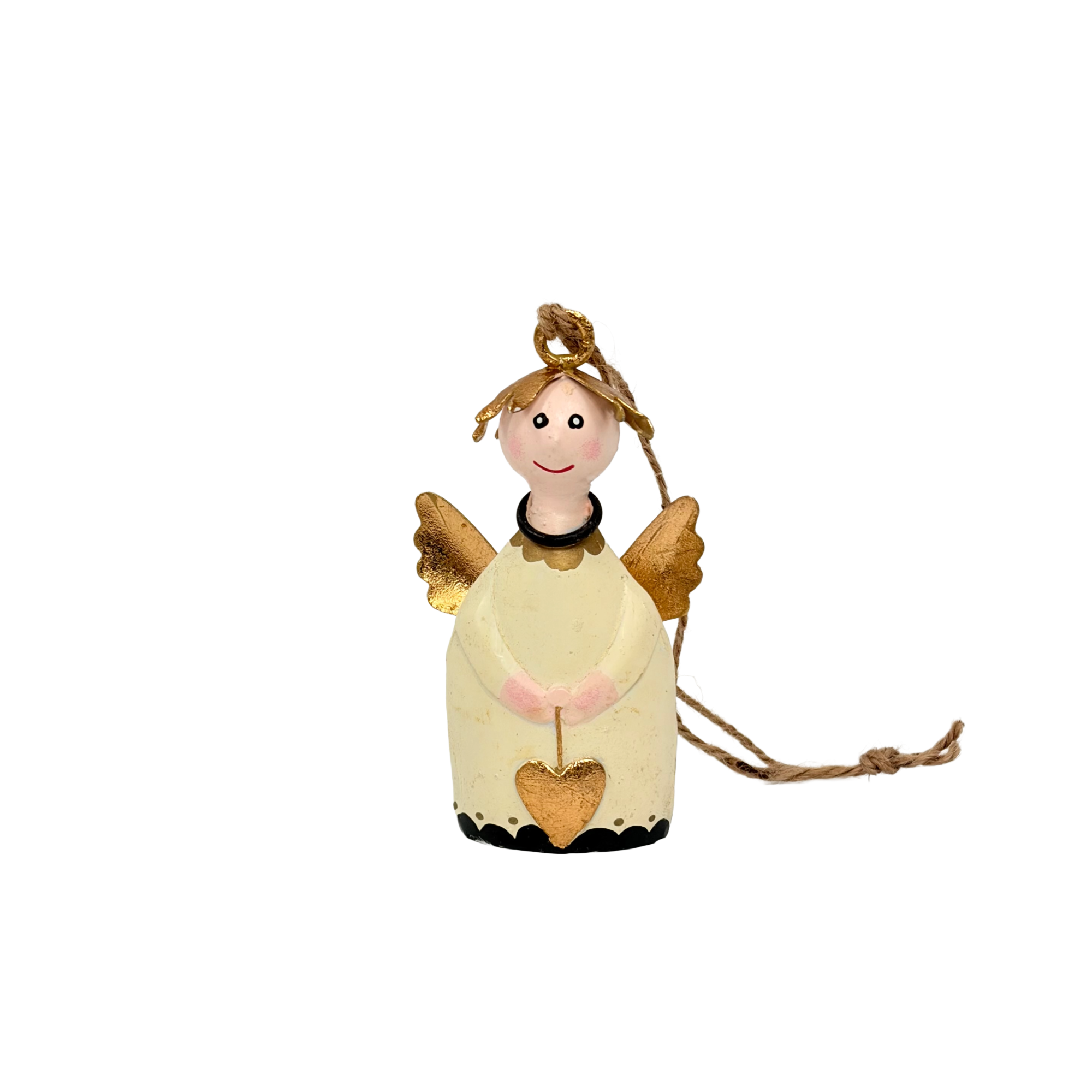 Kleine Engel Anhänger aus Metal, goldene Flügel