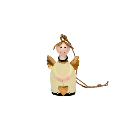 Kleine Engel Anhänger aus Metal, goldene Flügel