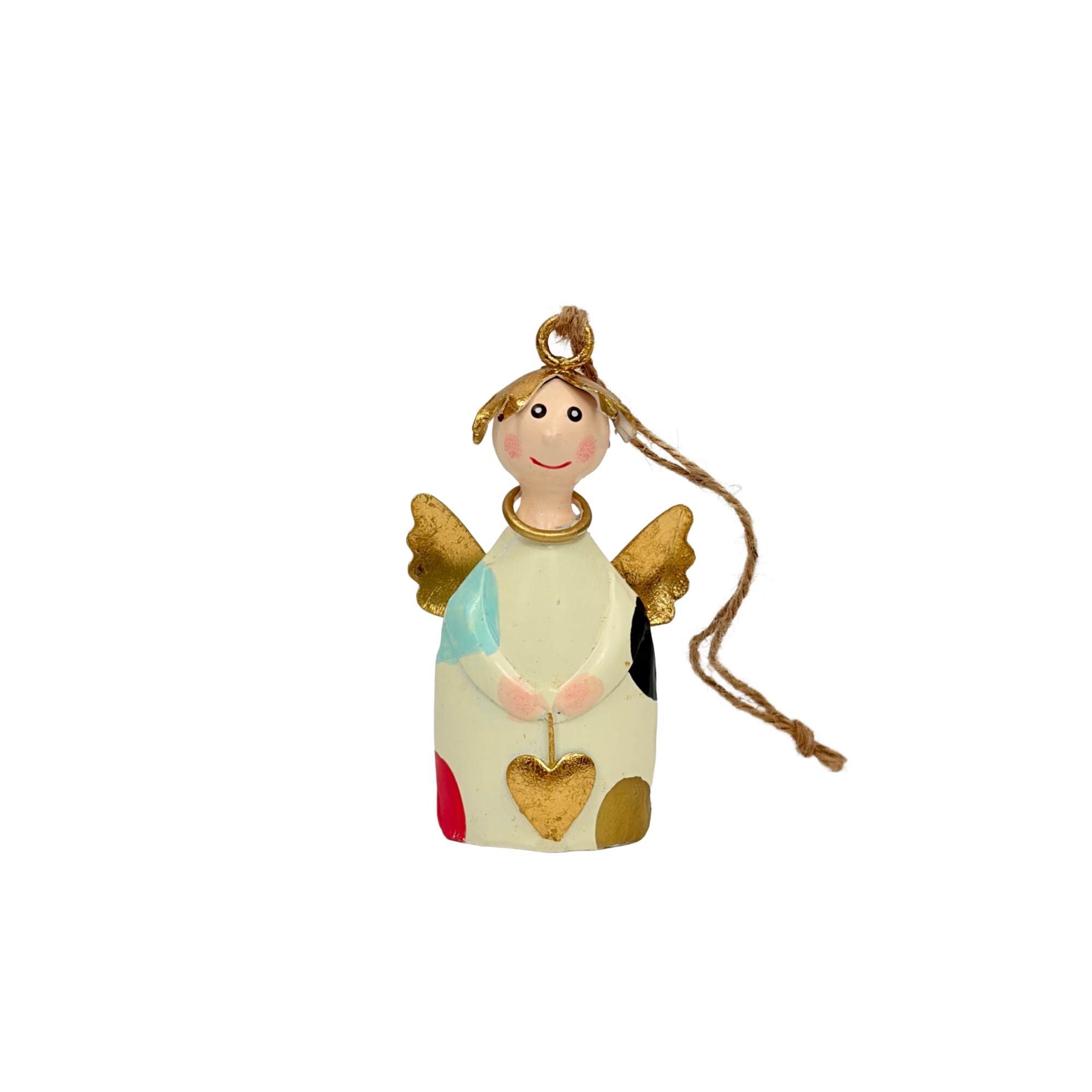 Kleine Engel Anhänger aus Metal, goldene Flügel