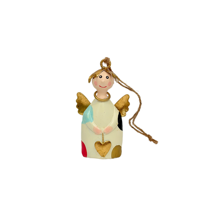 Kleine Engel Anhänger aus Metal, goldene Flügel