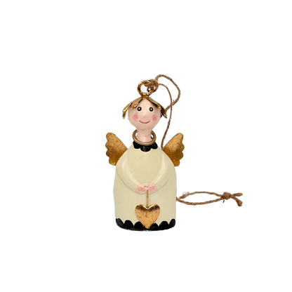 Kleine Engel Anhänger aus Metal, goldene Flügel