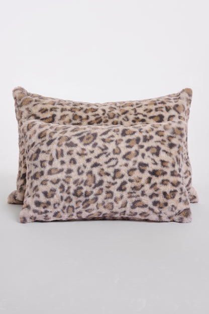 Leoparden Kissen Faux fur