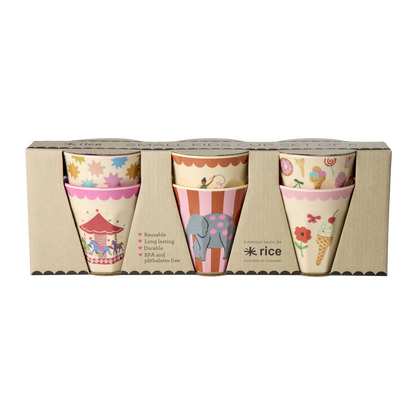 Melamin Kinder Becher Klein 6er Set Jahrmarkt