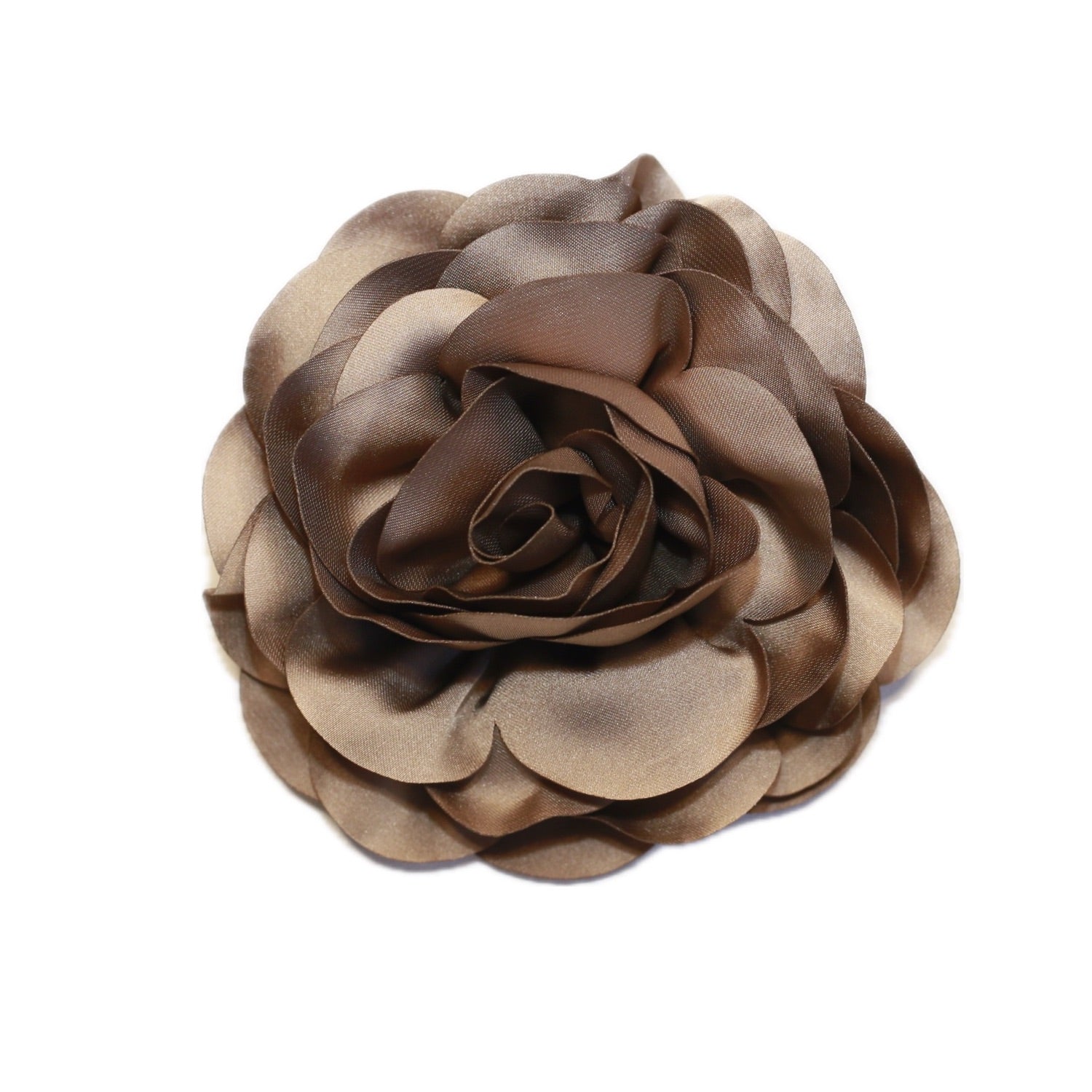 Stoffbrosche Blume Braun