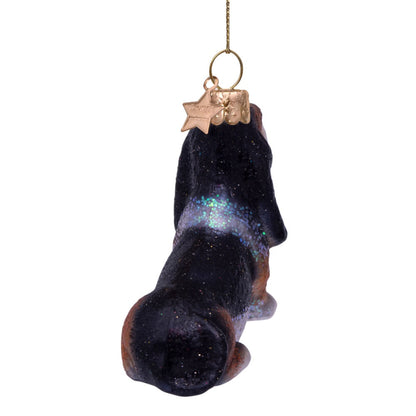 Glas Ornament, Basset Hound
