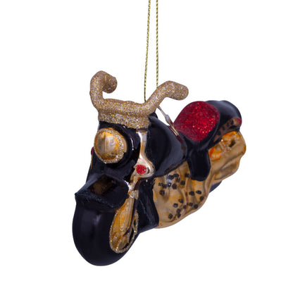 Glas Ornament, Motorrad