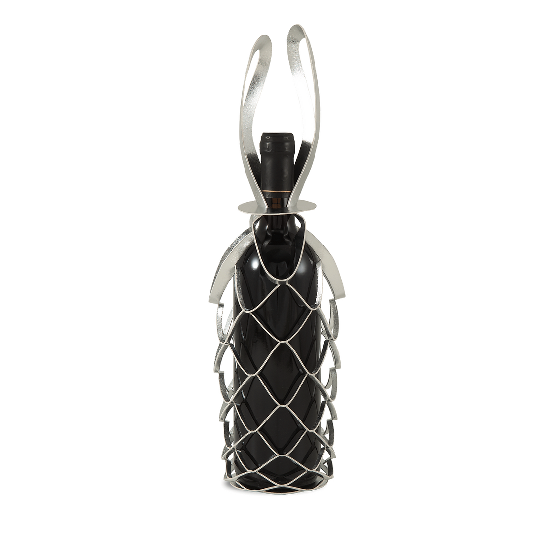 Flaschennetz Geschenkverpackung Silber