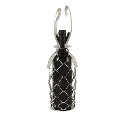 Flaschennetz Geschenkverpackung Silber