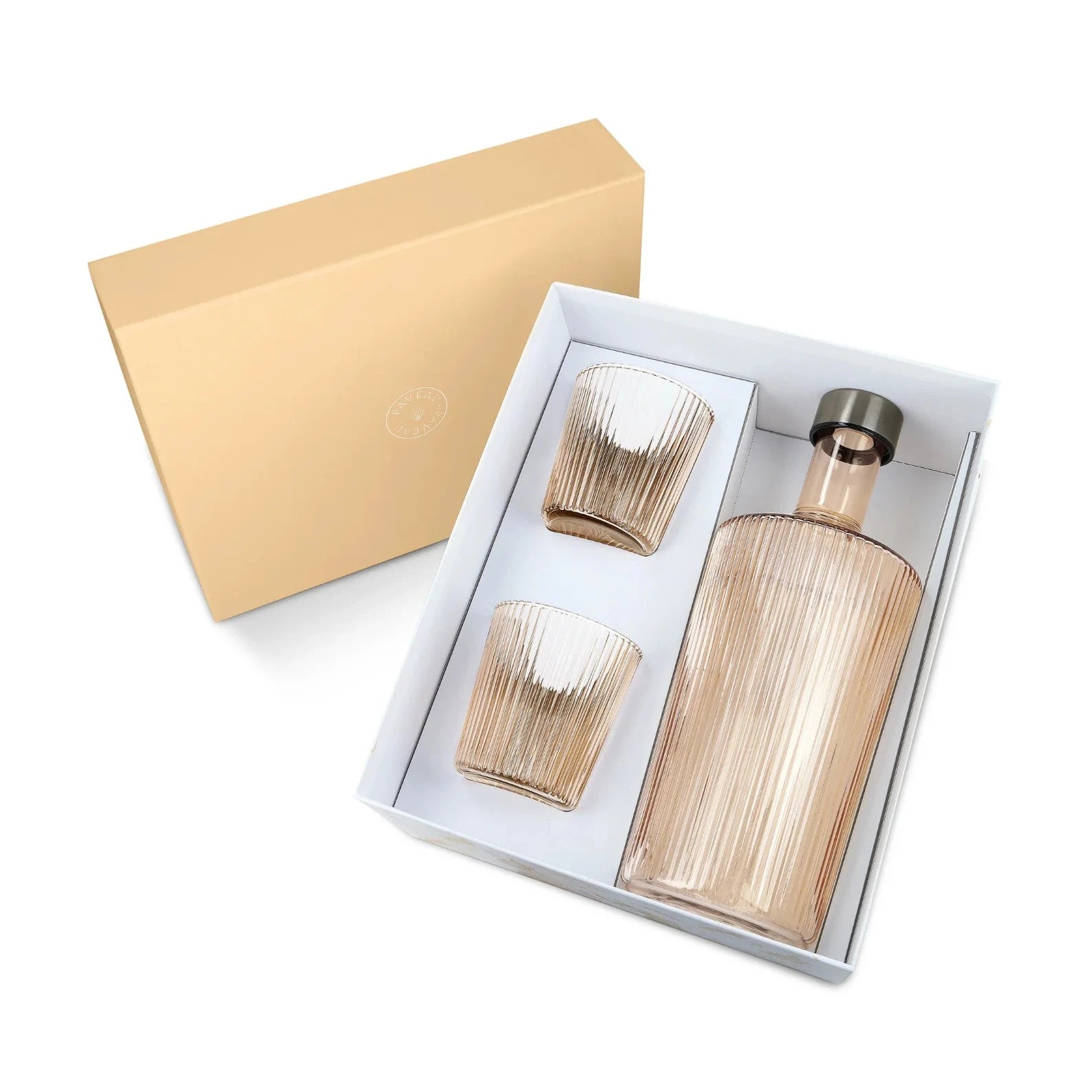 Glasflasche und Gläser Set