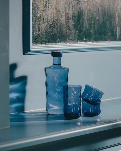 Swirl Small Tumbler Glasses - 2er Set in Dunkelblau