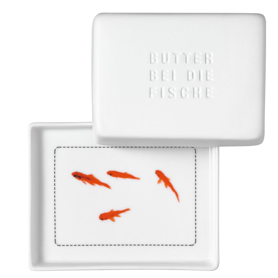 Butterdose klein "Butter bei die Fische"