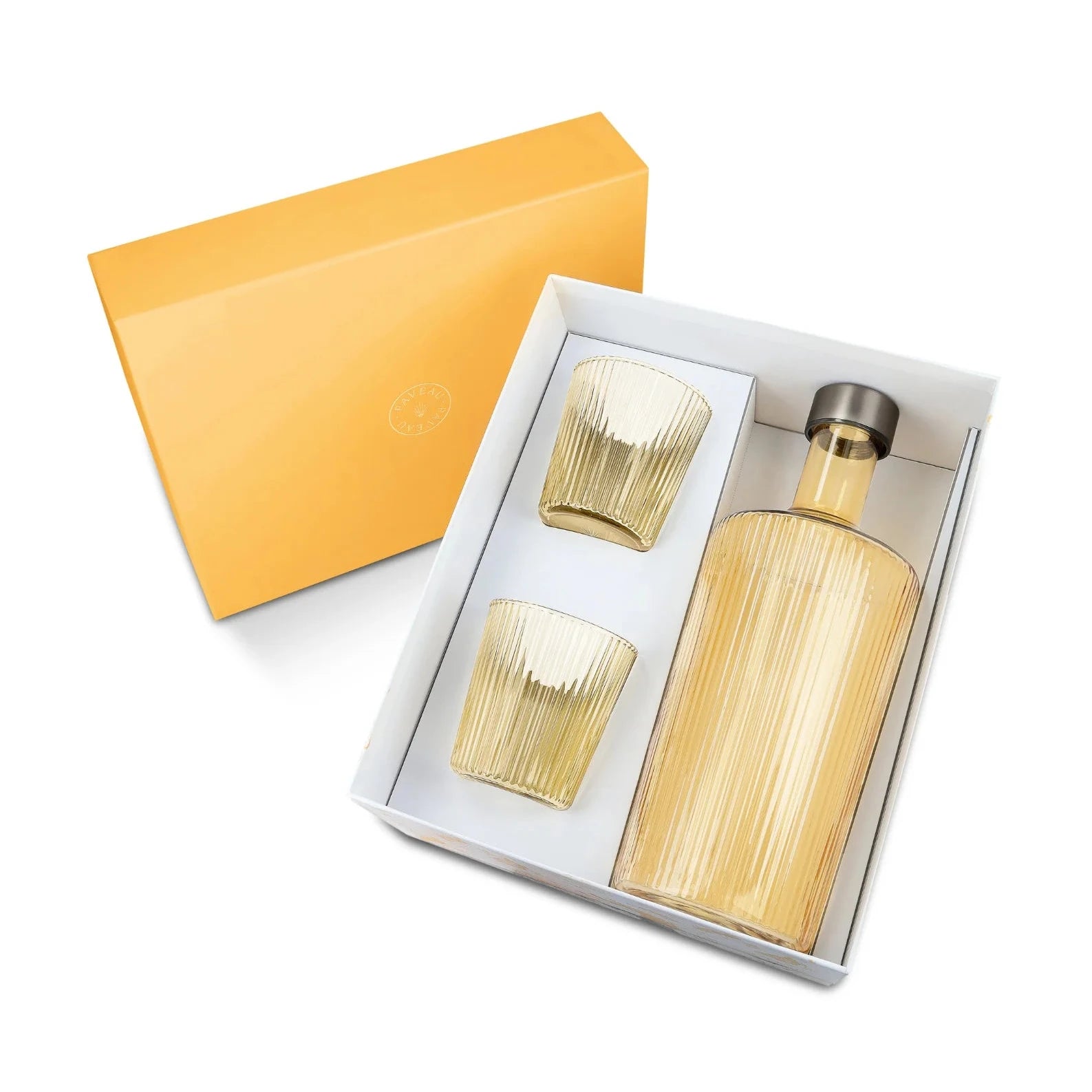 Glasflasche und Gläser Set