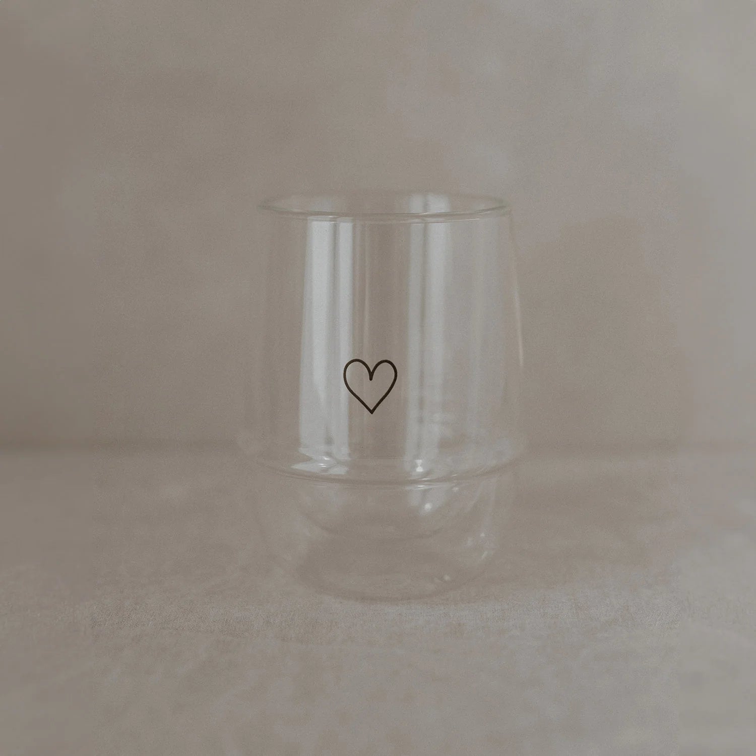 Doppelwandiges Latte Macchiato Glas Herz