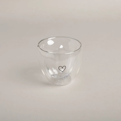 Doppelwandiges Herzglas 250ml