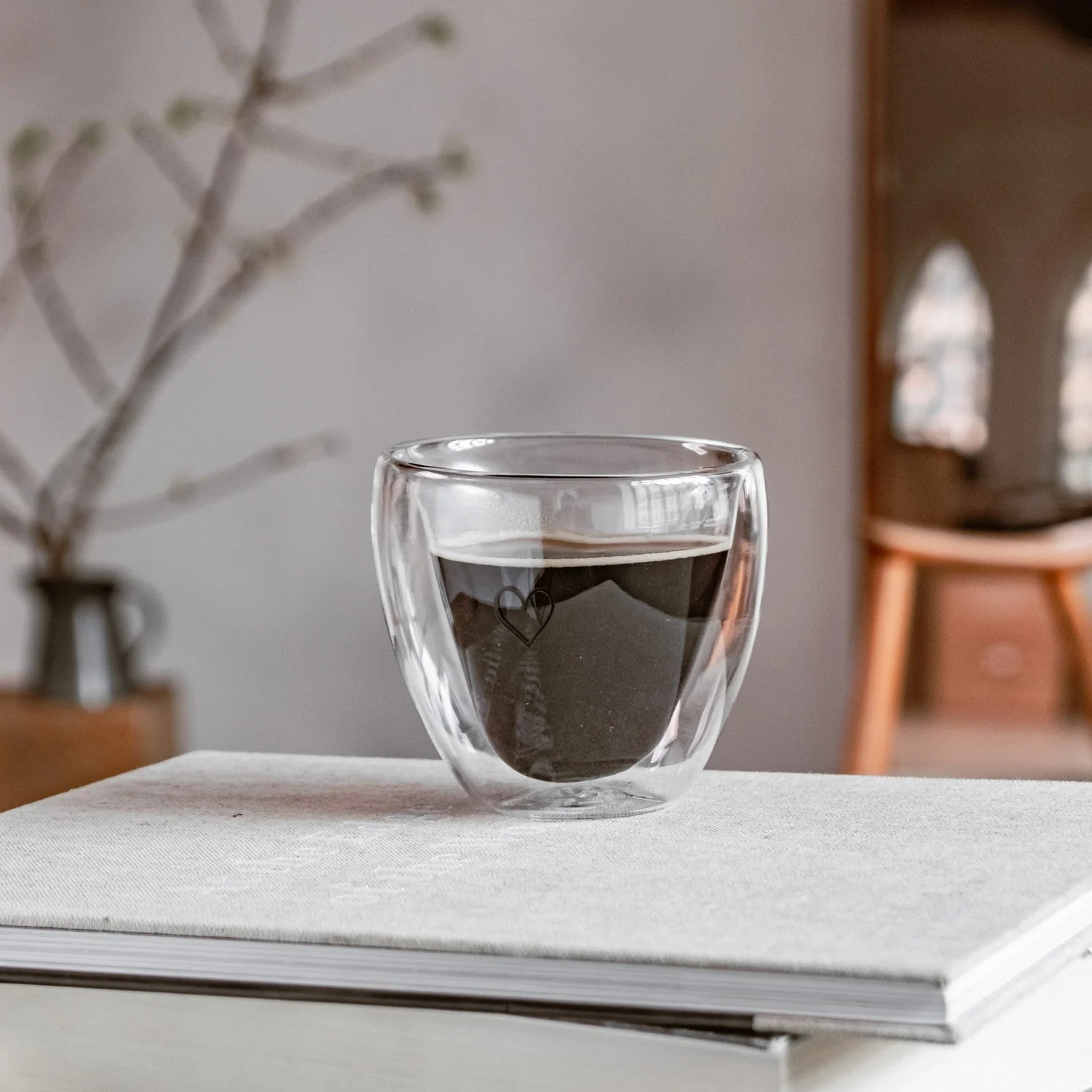 Doppelwandiges Herzglas 250ml