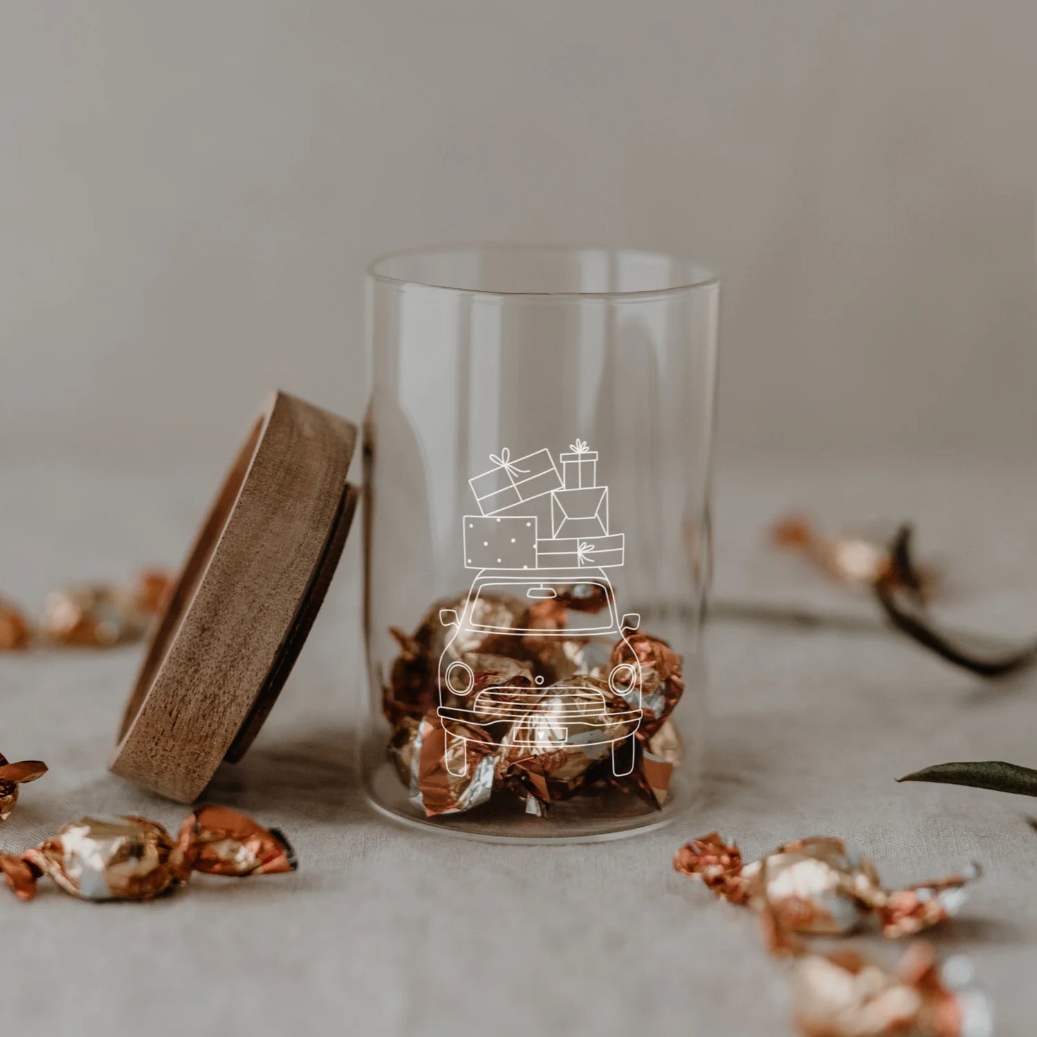 Vorratsglas Weihnachtsauto