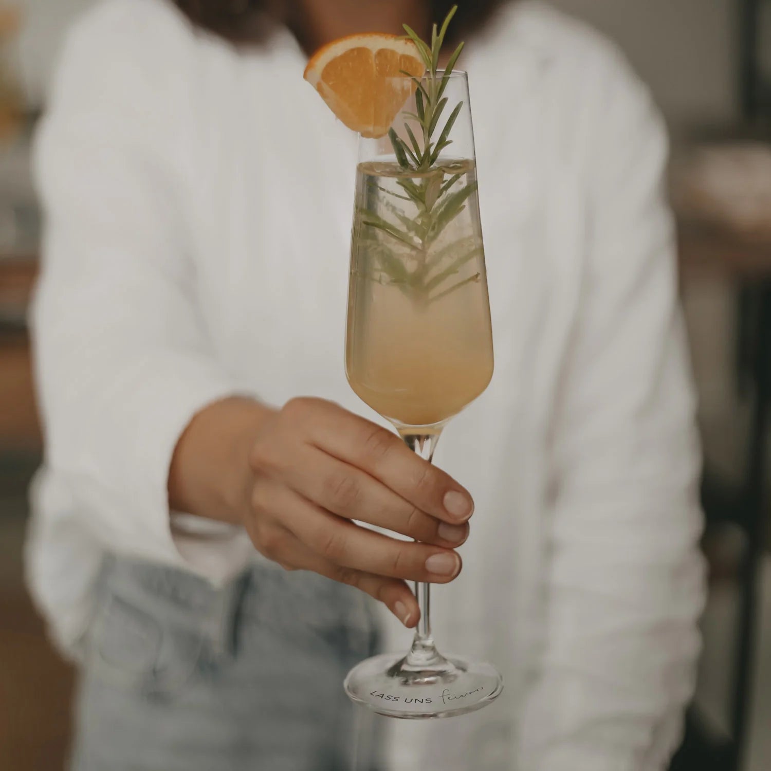 Sektglas "Lass uns feiern"