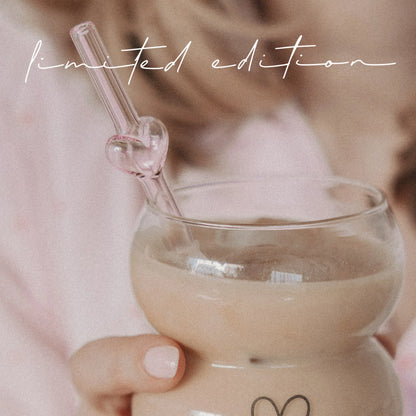 Glas Strohhalme Bubble Heart