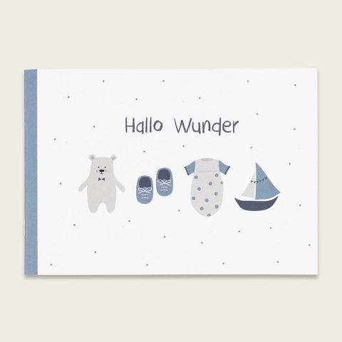 Babybuch ,,Hallo Wunder'' Blau