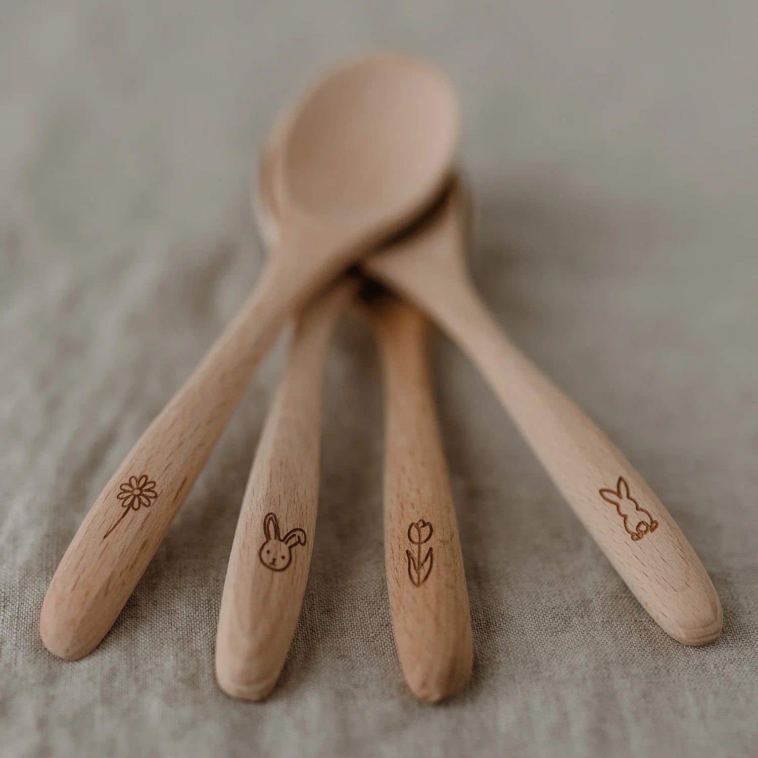 Holzlöffel im 4er Set Ostern
